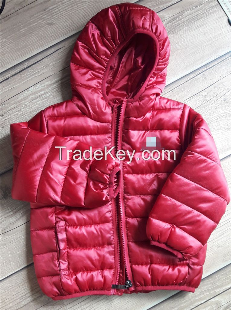 girls outdoor cotton padded winter three layer warm thick basic jacket / coat