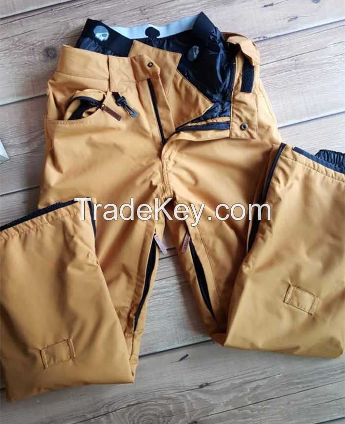 Mens outdoor cotton padded warm windproof ski snow pants