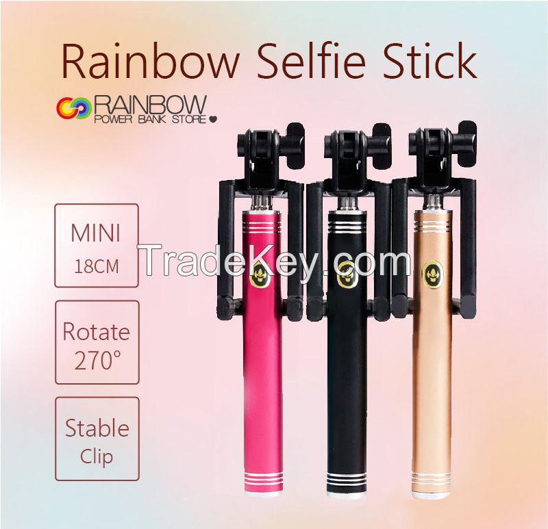 Selfie Stick, Rainbow Selfie Stick, for iPhones, Samsung Galaxy s7 edge/s4 Android and More