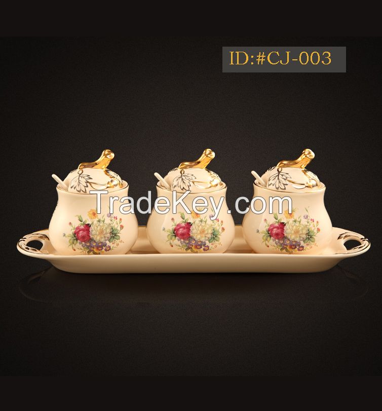 L-d European Style Ceramic Cruet Set Coffee Set Tea Set