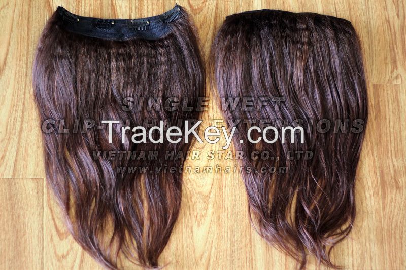 Hight Quality SINGLE WEFT CLIP - IN EXTENSIONS