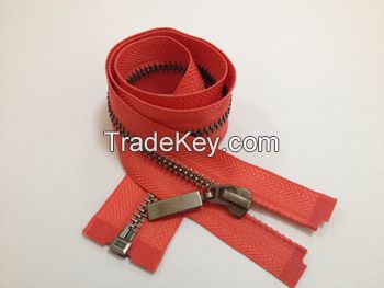 two way open zip custom length metal zipper wholesale for suitacse