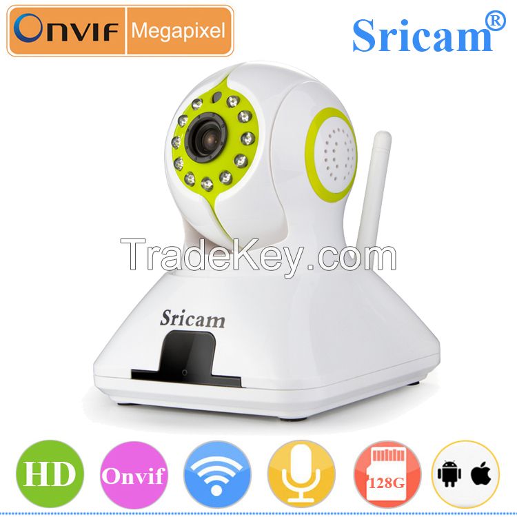 Sricam Wi-Fi Pan Tilt Indoor IP Camera IR-CUT Home security Door sensor 720P HD