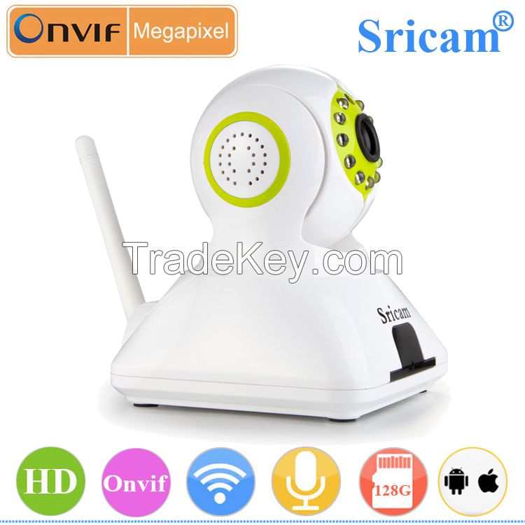 Sricam Wi-Fi Pan Tilt Indoor IP Camera IR-CUT Home security Door sensor 720P HD