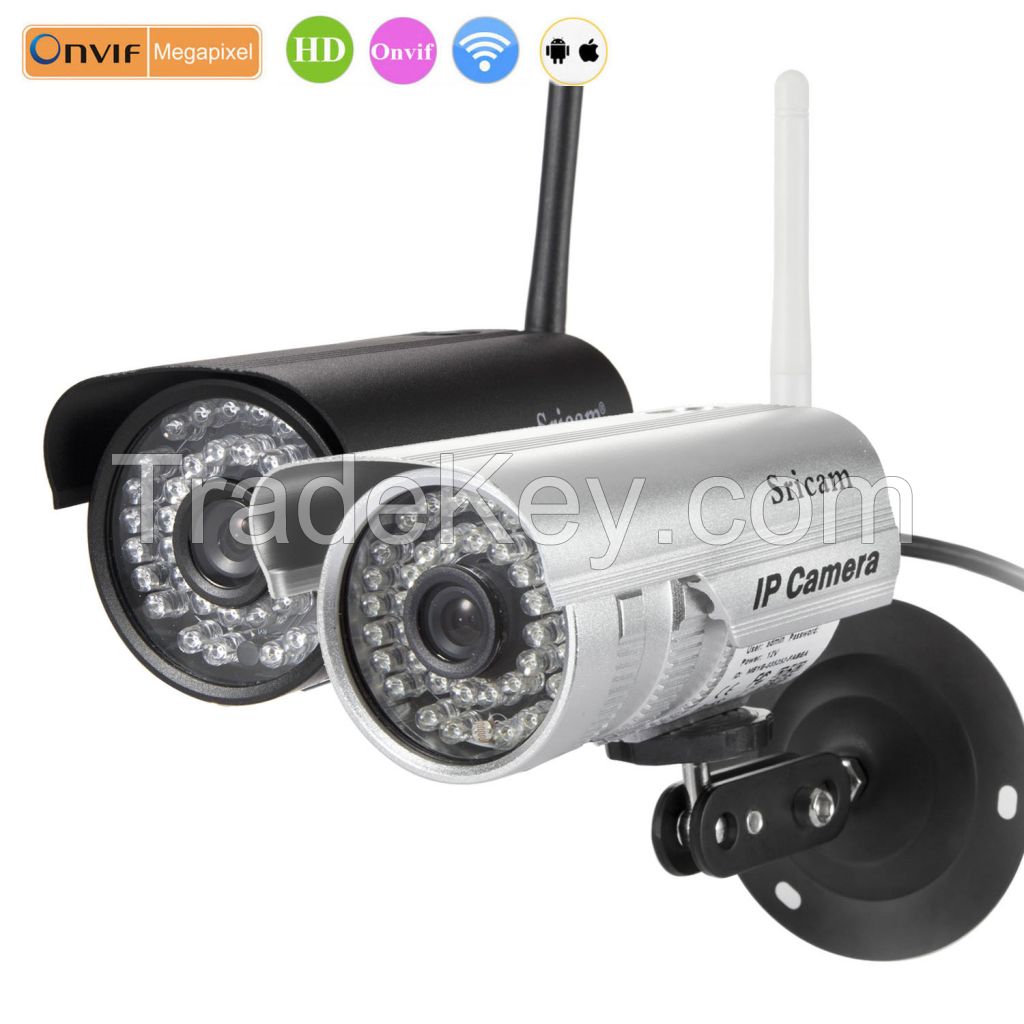 Sricam  Wireless Bullet Outdoor IP Camera Waterproof IR-CUT Home security 720P HD