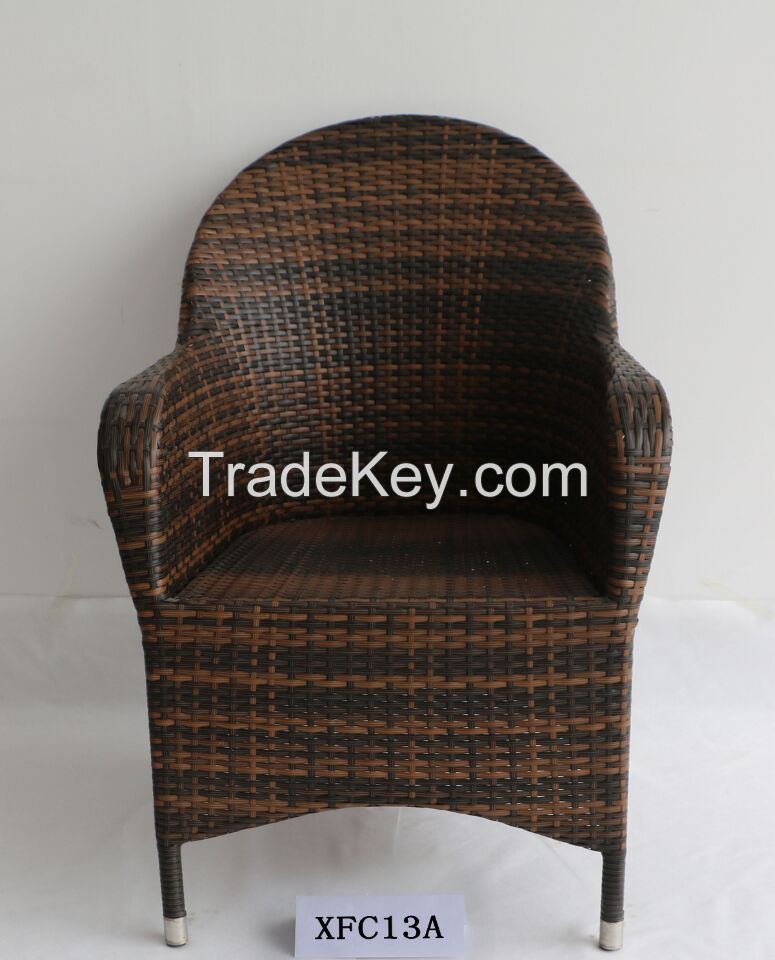 Outdoor furniture set Leisure aluminium frame PE rattan arm chair