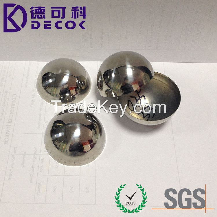 60mm 63mm 65mm Half Hollow Mirror Stainless Steel Hemisphere