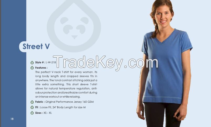 Bamboo V-Neck T-Shirt for Woman