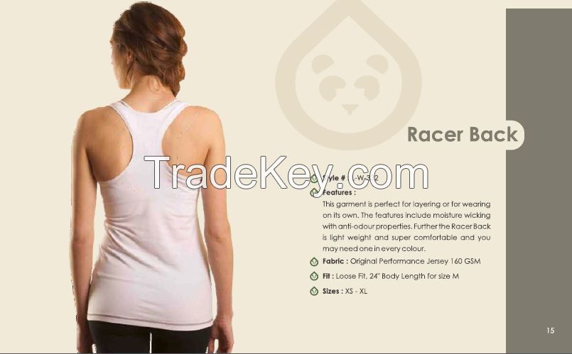 Bamboo Racer back T-Shirt for Woman