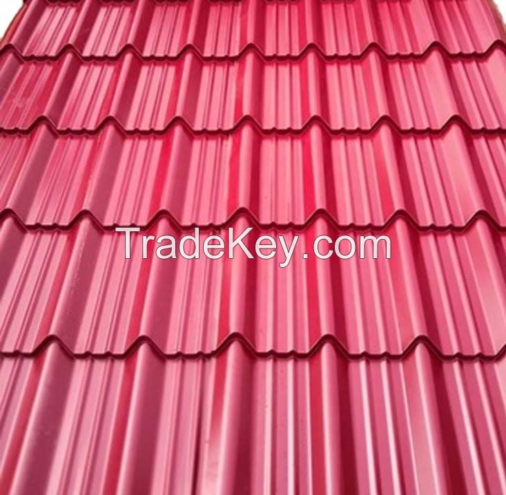 China roof tile roofing sheet galvanlume stone color coated metal roof tiles factory price