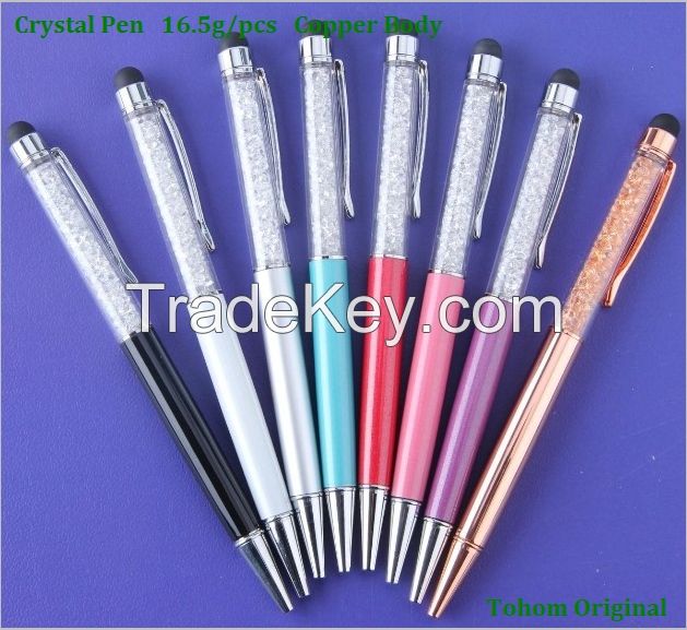 Hot selling good price Crystal stylus Pen metal ballpoint pen touch screen diamond pen
