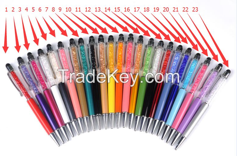 Hot selling good price Crystal stylus Pen metal ballpoint pen diamond touch screen pen