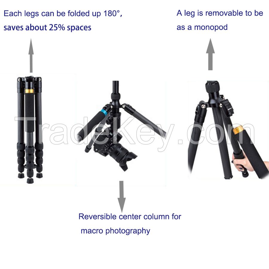 Professional digital camera tripod, made of carbon fiber