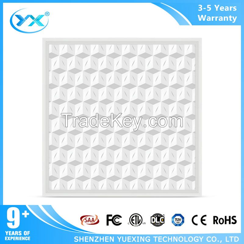 No Screws In Back Frame Office 3D LED Panel Light with 3D Effect pattern