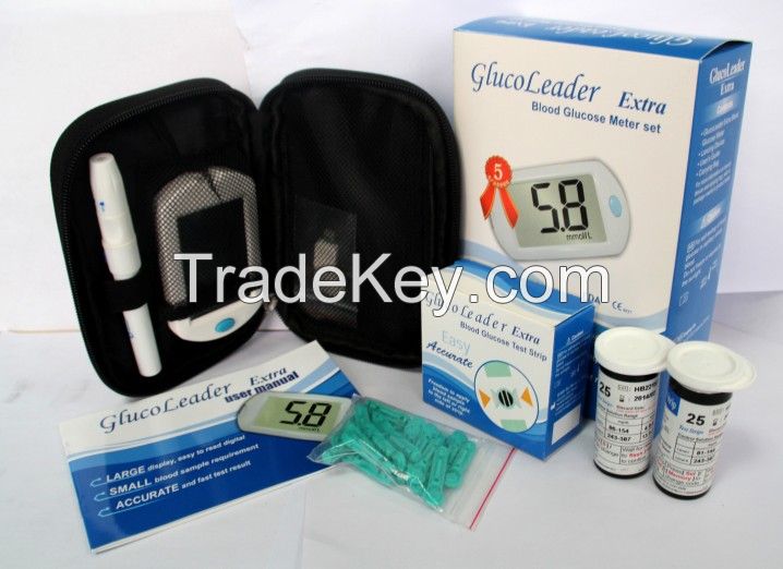 large screen for old people GLUCOLEADER digital blood glucose meter glucometer