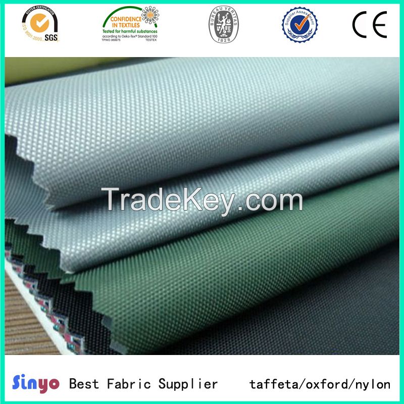 PU/PVC coated 100% polyester 600D oxford fabric for bags/luggage 