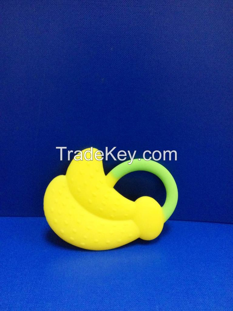 high quality 100% Food Grade Soft Fruit Shape Silicone Baby Teether