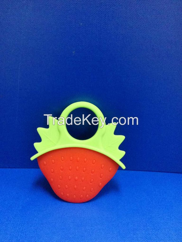 high quality 100% Food Grade Soft Fruit Shape Silicone Baby Teether