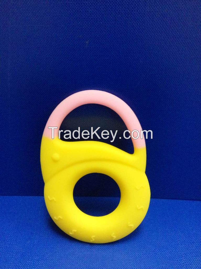 high quality 100% Food Grade Soft Fruit Shape Silicone Baby Teether