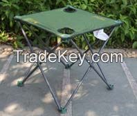 Oxford Simple fishing table with cup holder portable folding outdoor garden camping