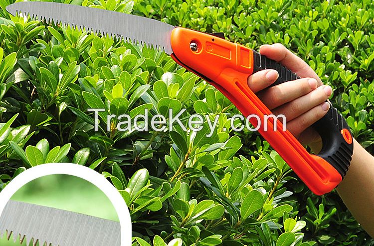 high quality D shape anti slip handle folding hand pruning saw