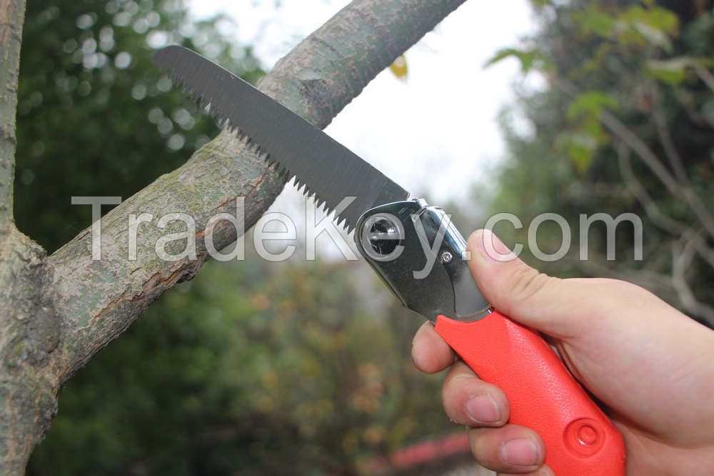 high quality folding hand pruning saw with pocket case