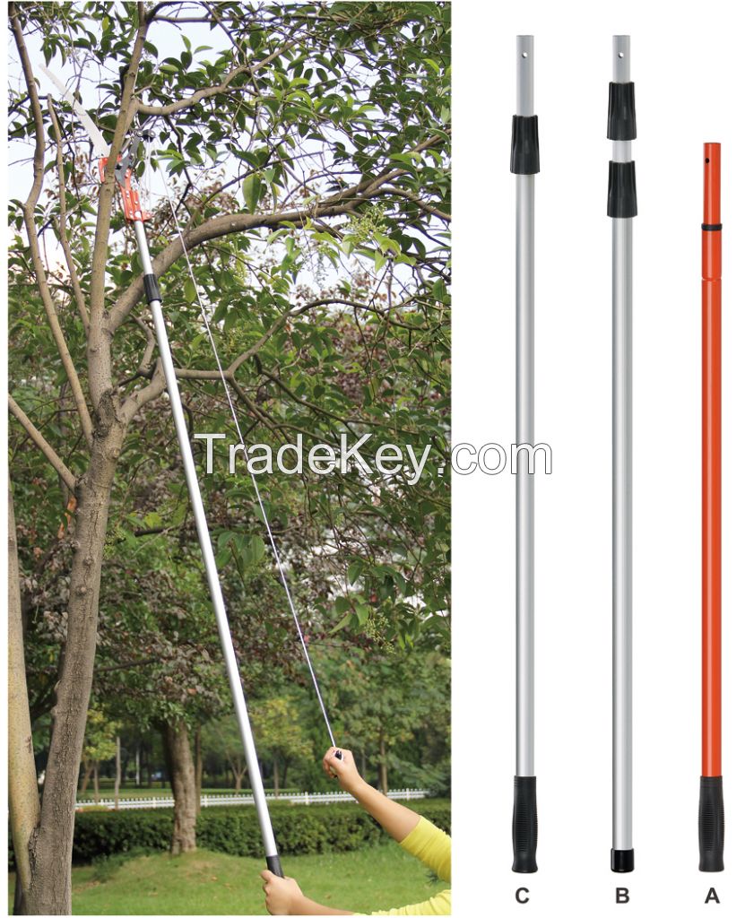 aluminum telescopic handle high tree pole saw pruner for branches