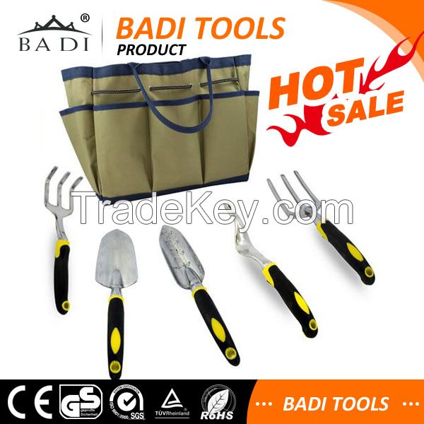 famous brand cooperate 7 piece aluminum alloy and soft grip garden tools sets include shovelï¼Œgarden weederï¼Œforkï¼Œpruning shear