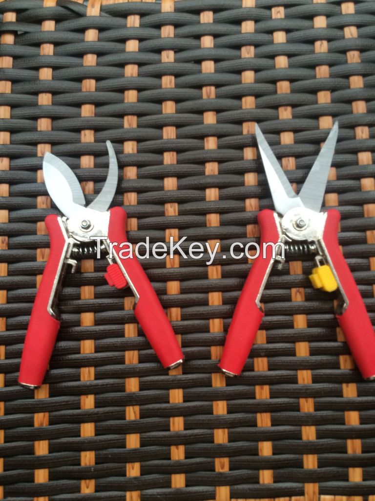 hot sale professional manufacturer soft touch mini hand garden pruning shear for tree branches/grape/flower