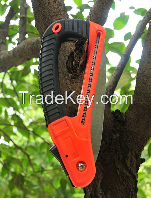 high quality D shape anti slip handle folding hand pruning saw