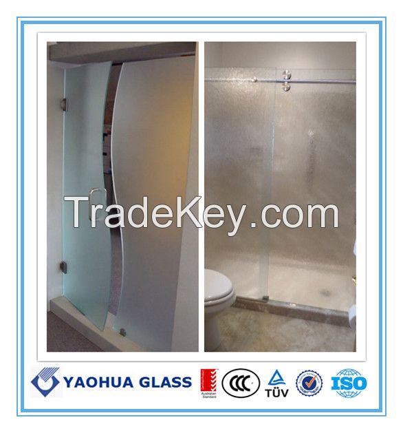 tempered frost glass for shower room