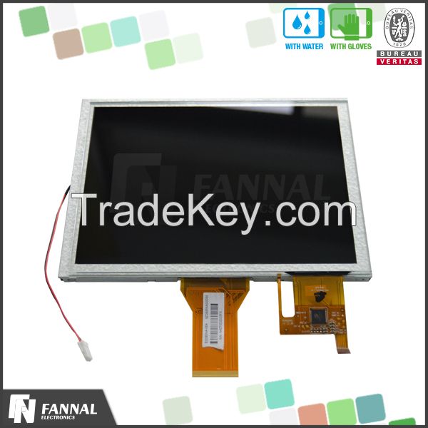 projected 8 inch tft capacitive touch panel module touchscreen monitor WVGA 800*480