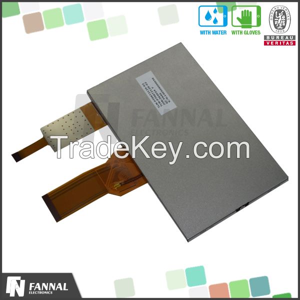 projected 7 inch tft capacitive touch panel module WVGA 800*480 TTL/8bit interface      