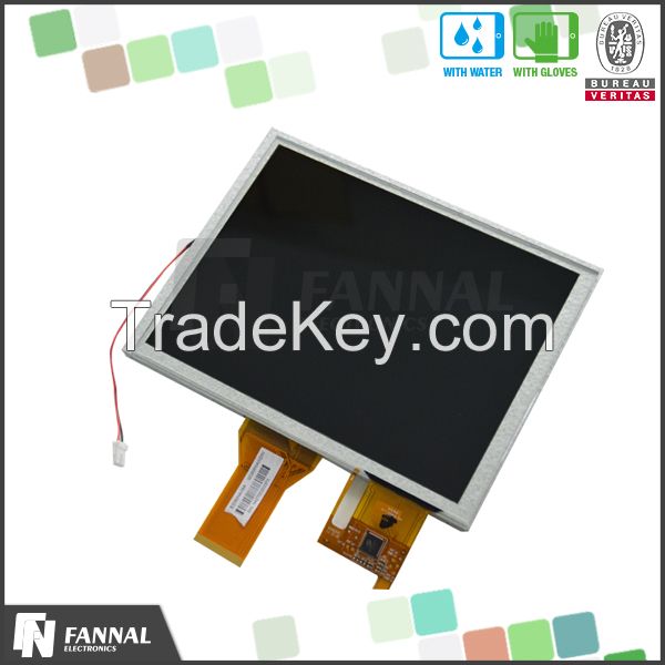 projected 8 inch tft capacitive touch panel module touchscreen monitor WVGA 800*480