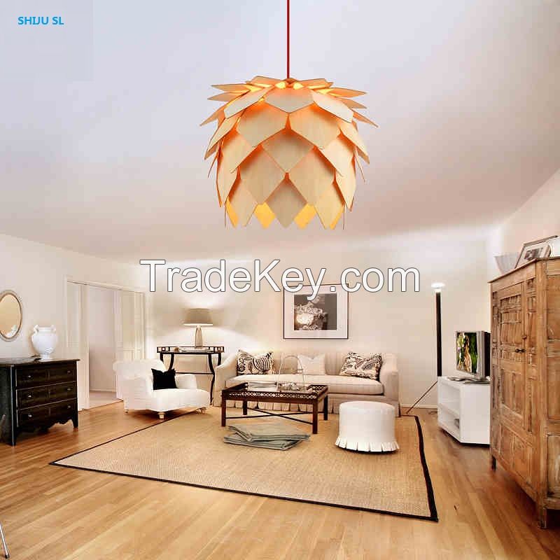 SL creative living room pendant lights wood pendant lamp coffee room pendant lighting fixture J0014 fashion wood pendant lamp