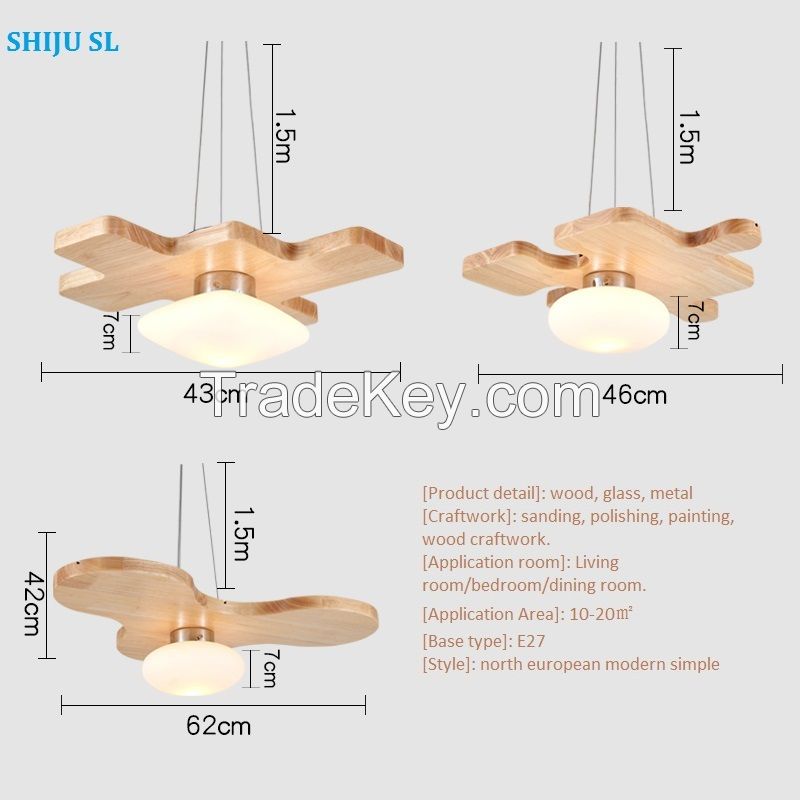 SL LED DIY pendant lamp north european jigsaw puzzle wood pendant lights bedroom jigsaw wood pendant light fixture YJ6009