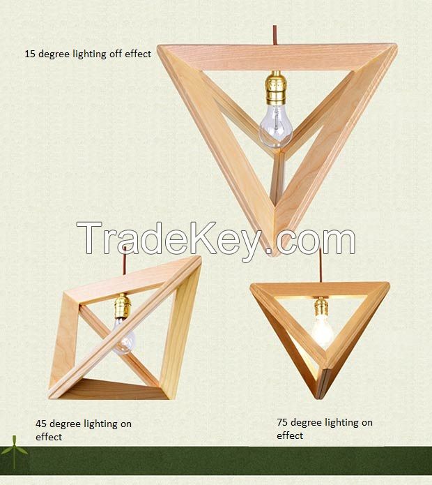 SL wooden art pendant lamp dining room lamp simple and special pendant lighting fixture
