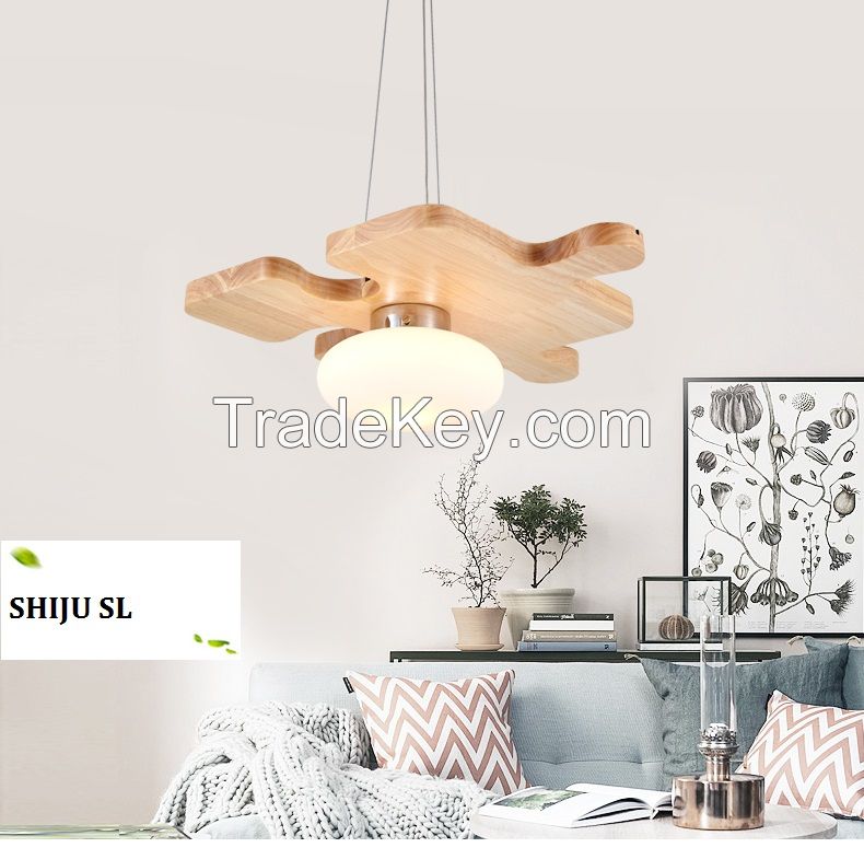 SL LED DIY pendant lamp north european jigsaw puzzle wood pendant lights bedroom jigsaw wood pendant light fixture YJ6008