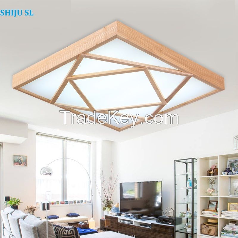 SL wood led ceiling lights modern simple living room light bed room environment protect lamp study room lamp Y0593