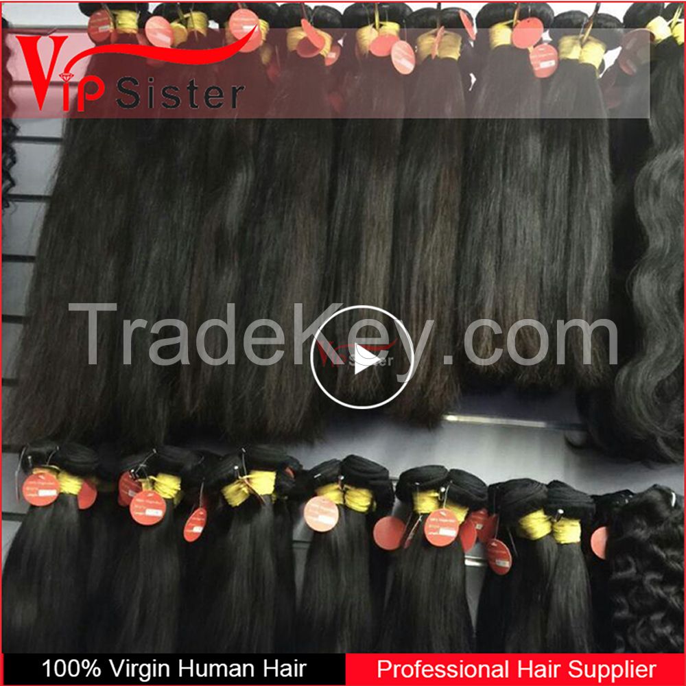 Unprocess human virgin hair weft hair weave