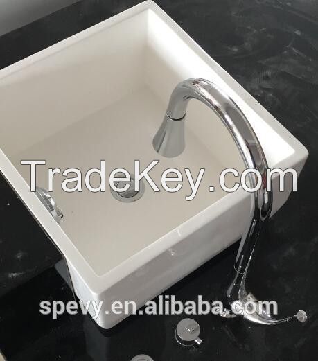 Modern Square Pedicure Ceramic Sinks Bowl With Purjet And Led Light