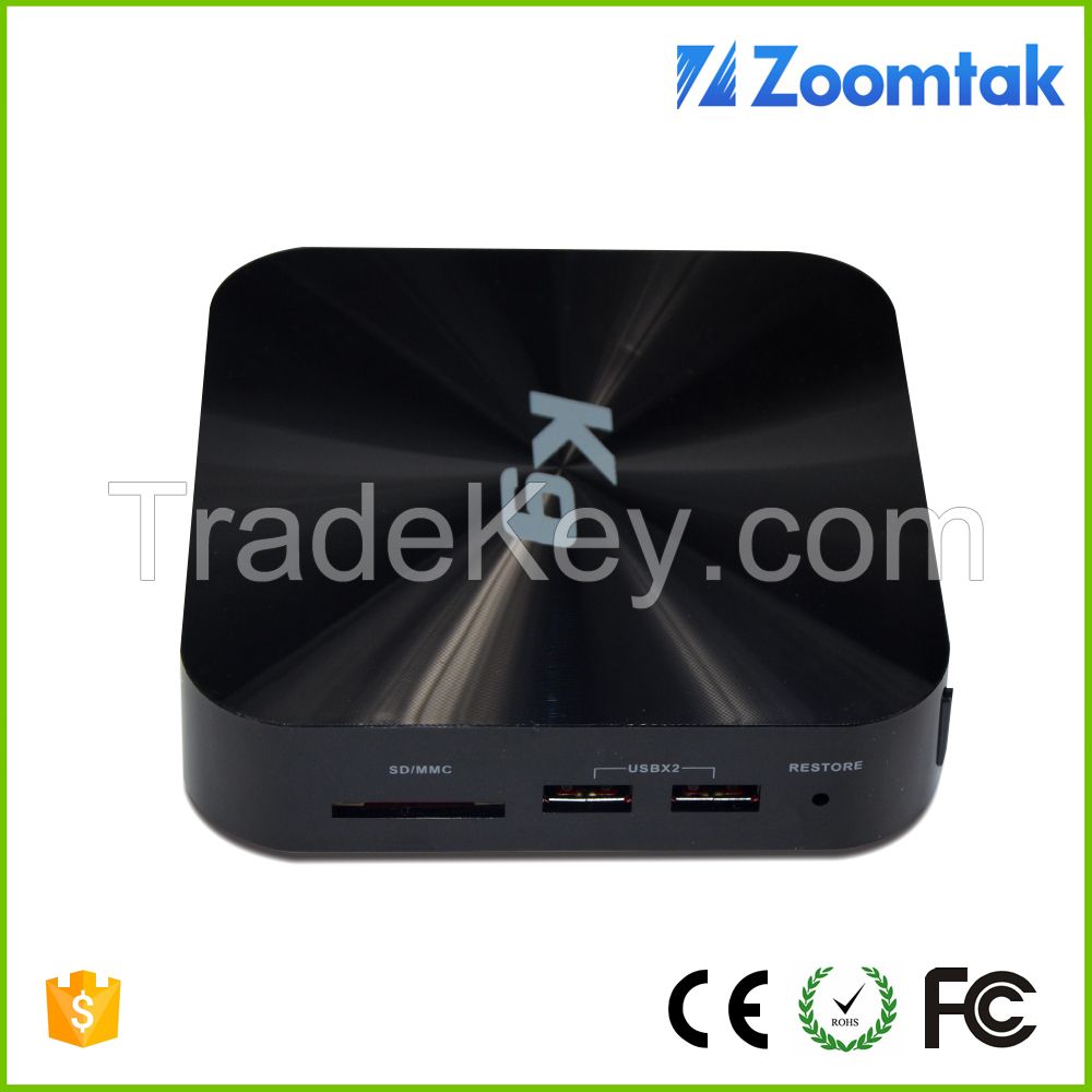 Streaming tv box Zoomtak K9 media player Android TV Box Xbmc tv box