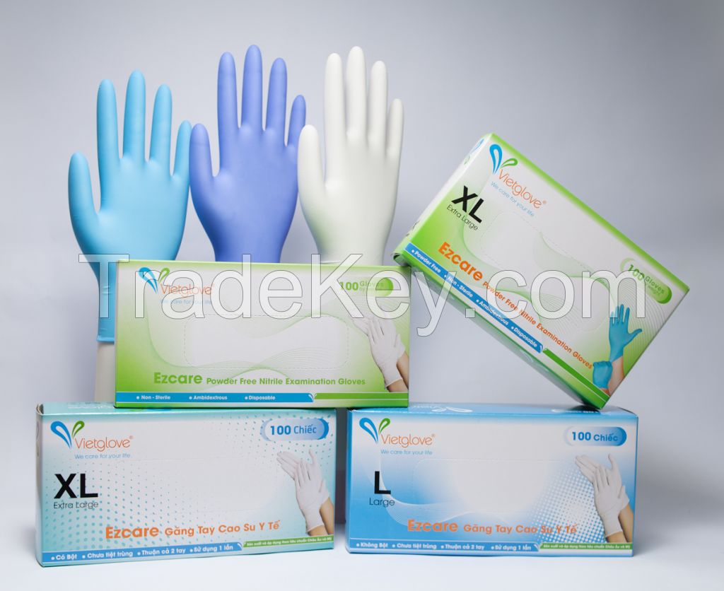 Violet Nitrile examination gloves
