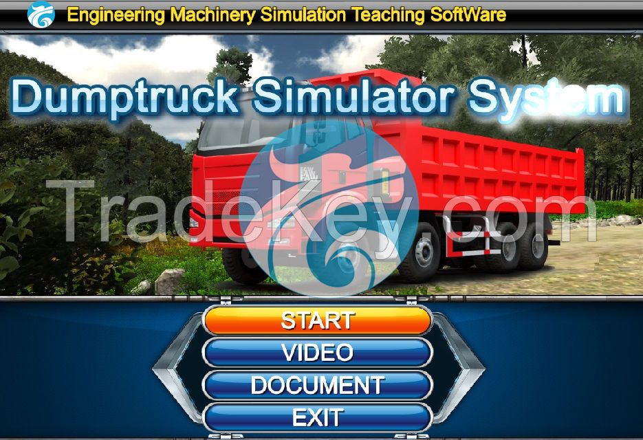 Truck driving simulator, dump truck simulator, car driving simulator