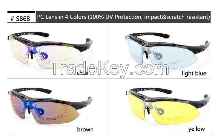 Polarized 5 Lens Wholesale Flip up UV400 Sports Sunglasses