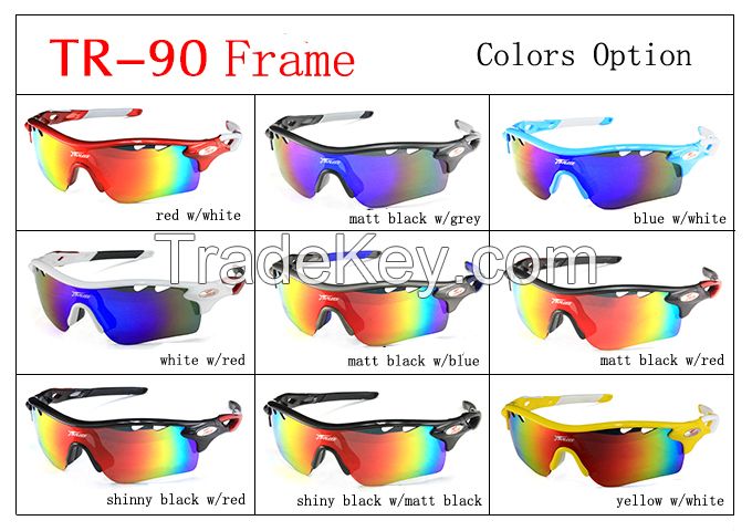 Custom Sport Sunglasses Polarized Interchangeable Lens for Cycling Baseball Running