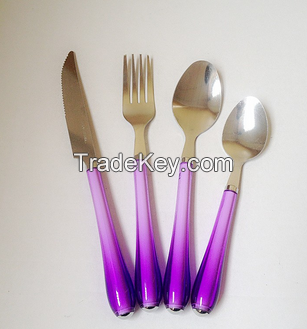 Bulk Packing Stainless Steel Cutlery with Plastic Handle