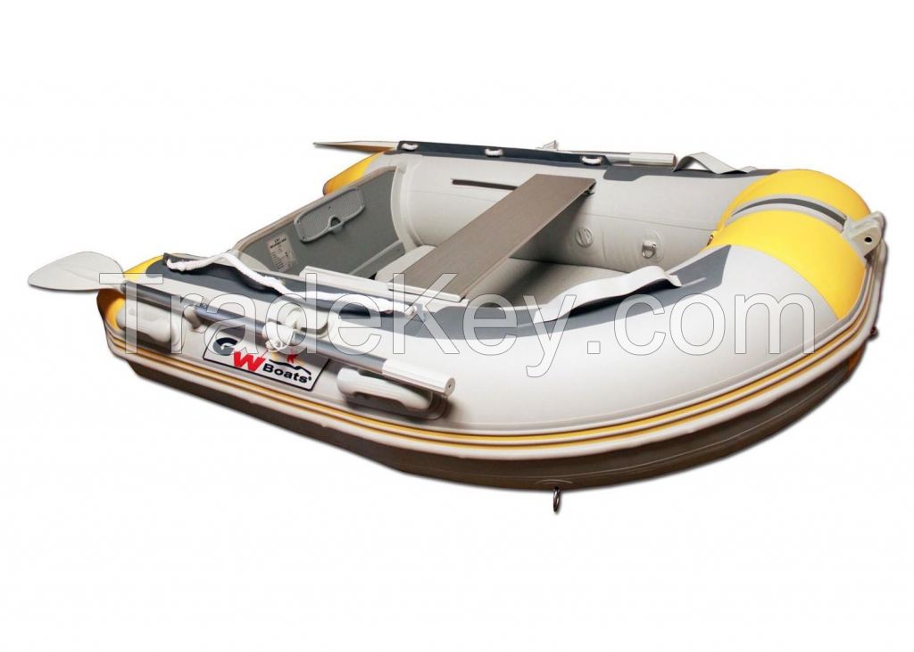 7.6 ft Inflatable Boat Dinghy Yacht Tender Raft with Air mat floor 
