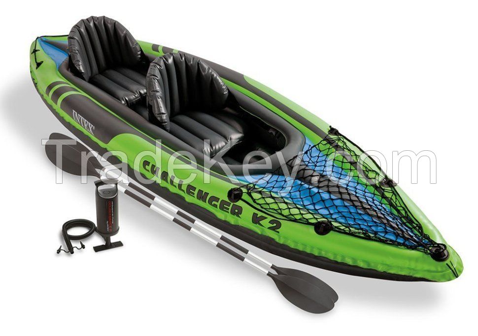 Kayak Inflatable Set 2-Person Portable Boat Water Rowing Sport Lake River Pump