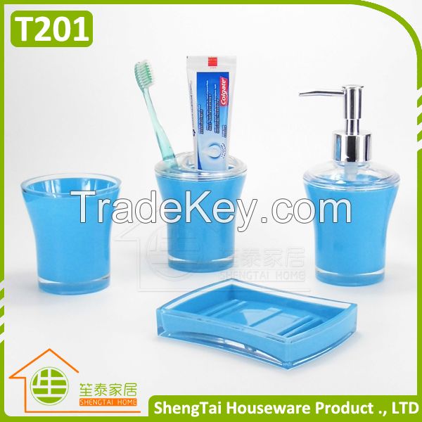 4 pieces hotel plastic bathroom set